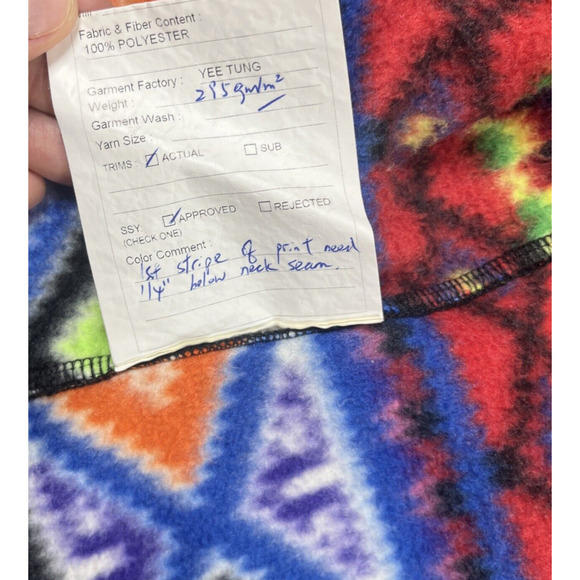 Lauren Ralph Lauren Active Vest Womens Small Aztec Rainbow Fleece Outdoors Color - Picture 8 of 12